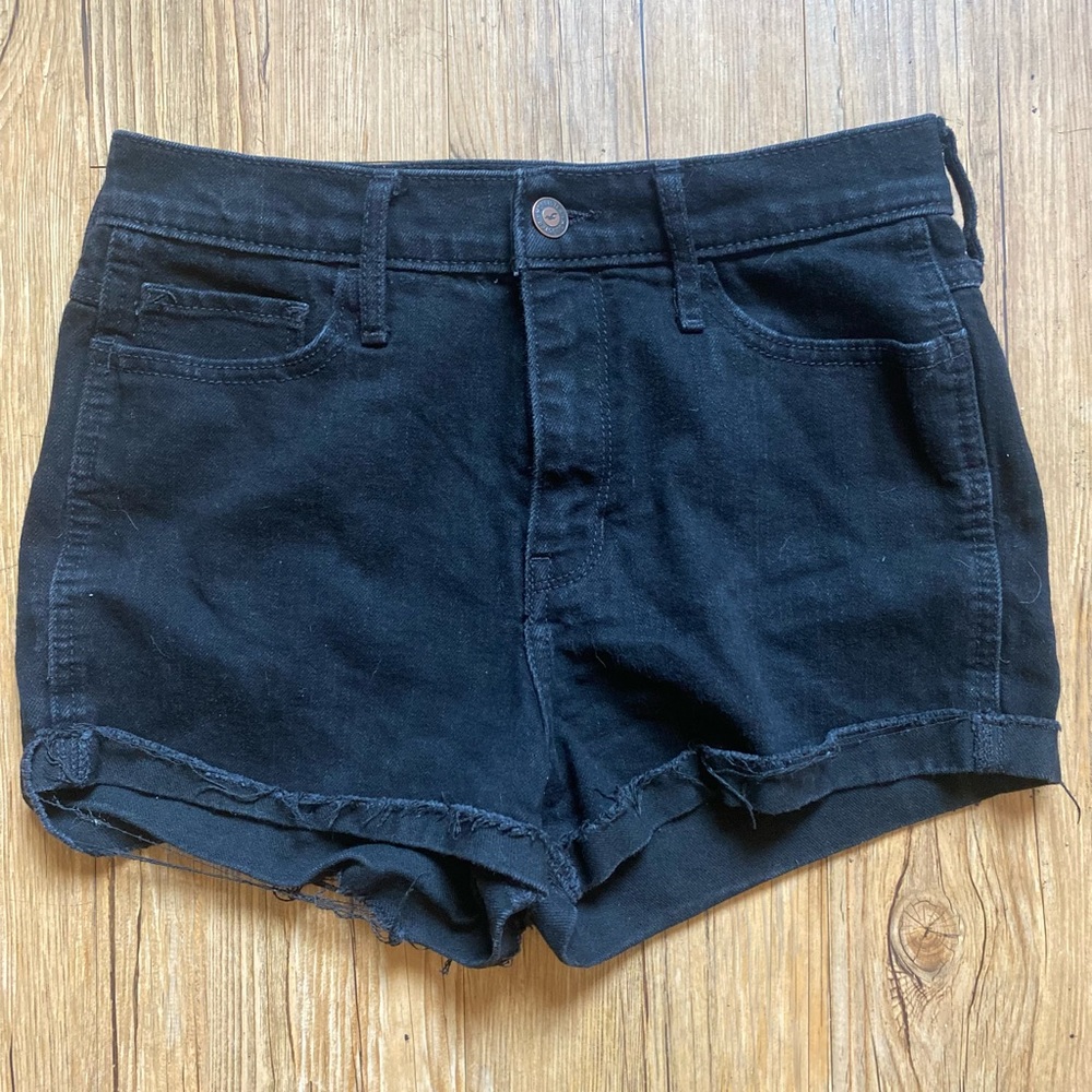 Hollister-Womens Size 5, W 27, Black, Frayed Edges, Distressed Look.